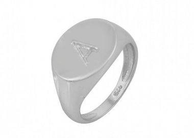 Δαχτυλίδι Chevalier Από Ασήμι 925 Με Μονόγραμμα Οβάλ SS38878 - AMOR AMOR - 