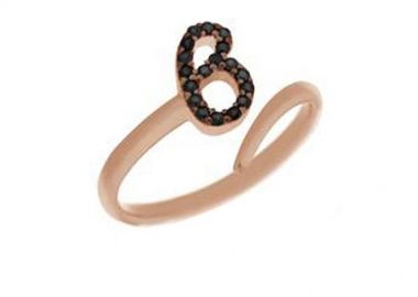 Δαχτυλίδι Chevalier Από Ασήμι 925 Ροζ Επιχρυσωμένο Με Μονόγραμμα B PS30613 - AMOR AMOR - 