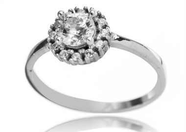 Δαχτυλίδι γυναικείο Paraxenies ροζέτα από ασήμι 925 με καρφωμένες πέτρες ζιργκόν PAR0013 -  - 