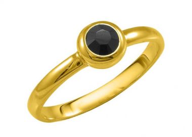 Δαχτυλίδι Μονόπετρο Από Ασήμι 925 Επιχρυσωμένο Με Swarovski EX39629 - AMOR AMOR - 