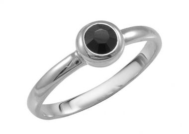 Δαχτυλίδι Μονόπετρο Από Ασήμι 925 Επιπλατινωμένο Με Swarovski EX39628 - AMOR AMOR - 