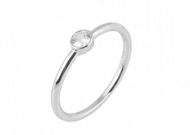 Δαχτυλίδι Μονόπετρο Από Ασήμι 925 SS38932 - AMOR AMOR - 