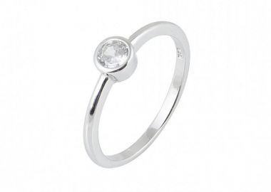 Δαχτυλίδι Μονόπετρο Από Ασήμι 925 SS38933 - AMOR AMOR - 