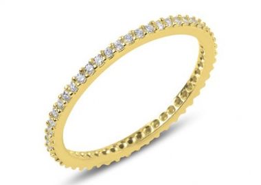 Δαχτυλίδι ολόβερο λεπτό γυναικείο Paraxenies από επιχρυσωμένο ασήμι 925 με πέτρες ζιργκόν SL150 -  - 