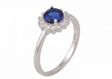 Δαχτυλίδι Ροζέτα Από Ασήμι 925 Στρογγυλό SS34275 - AMOR AMOR - 