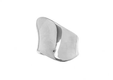 Δαχτυλίδι Wave Από Ατσάλι MI37509 - AMOR AMOR - 