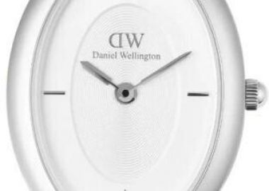 DANIEL WELLINGTON Juliette Braided Mesh White Sunray - DW00100884, Silver case with Stainless Steel Bracelet - Daniel Wellington - 