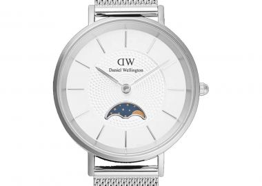 DANIEL WELLINGTON Petite Lune Sterling - DW00100772, Silver case with Stainless Steel Bracelet - Daniel Wellington - 