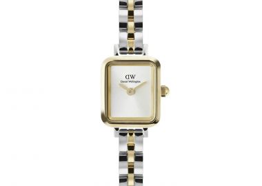 DANIEL WELLINGTON Quadro Mini Arch 3-Link - DW00100925, Silver & Gold case with Stainless Steel Bracelet - Daniel Wellington - 