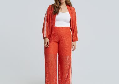 Δαντελένια παντελόνα με sporty ρίγες - MAT FASHION - 