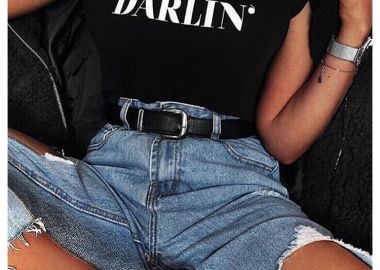 DARLIN BLACK T-SHIRT - sense-shop - 