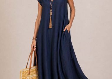 day to night maxi φόρεμα Dido μπλε navy - PerfectDress.gr - 