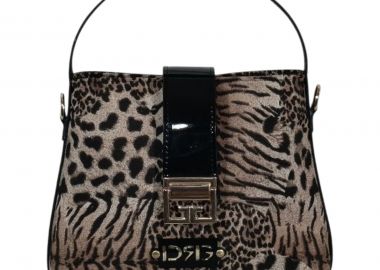 De Raggi Γυναικείες Τσάντες Χειρός-Χιαστί Tiger Eye Claw 25922-1311 Μαύρο-Λεοπάρ - De Raggi - 