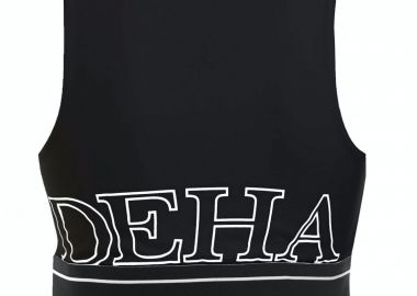 Deha B64401 Γυναικείο Crop Top Αμάνικο Καλοκαιρινό Μαύρο B64401-10009 - DEHA - 