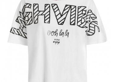 Deha Γυναικείο T-shirt Λευκό με Στάμπα D63671-10001 - DEHA - 