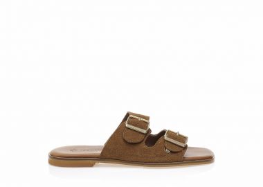 Δερμάτινα σανδάλια χειροποίητα ταμπά με ρυθμιζόμενη φάσα ΤΑΜΠΑ - Tsoukalas - 