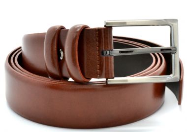 δερμάτινη ανδρική ζώνη bergman με φάρδος 3,5cm και μήκος 1,45cm b3510lbr - BERGMAN - B3510LBR