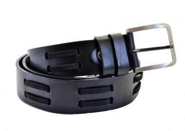 δερμάτινη ανδρική ζώνη bergman με φάρδος 4cm b4015bl - BERGMAN - B4015BL