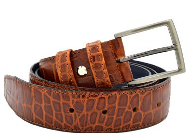 δερμάτινη ανδρική ζώνη esse kappa με φάρδος 3,5cm zn2451k - ESSE KAPPA - ZN02451K