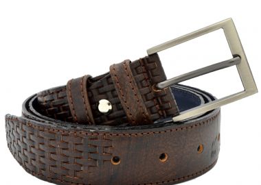 δερμάτινη ανδρική ζώνη esse kappa με φάρδος 3,5cm zn3352k - ESSE KAPPA - ZN03352K
