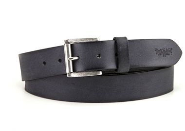 δερματινη ανδρικη ζωνη levi's 229948-4 μαυρο χρωμα - LEVI'S - 19217BL