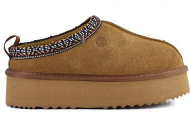 Δερμάτινη δίπατη ταμπά παντόφλα Kelara 41219 - Kelara - 