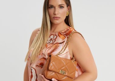 Δερμάτινη μίνι τσάντα καπιτονέ - MAT FASHION - 