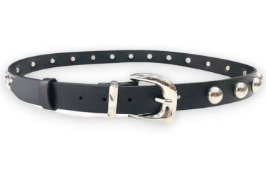 δερμάτινη real leather ζώνη τρουκς Lewis ασημί - PerfectDress.gr - 