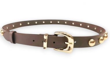 δερμάτινη real leather ζώνη τρουκς Lewis καφέ - PerfectDress.gr - 