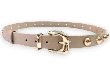 δερμάτινη real leather ζώνη τρουκς Lewis μπεζ - PerfectDress.gr - 