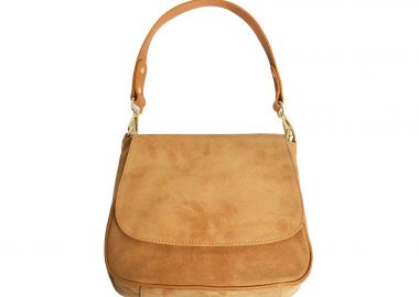 Δερμάτινη τσάντα ώμου με καπάκι - MAT FASHION - 