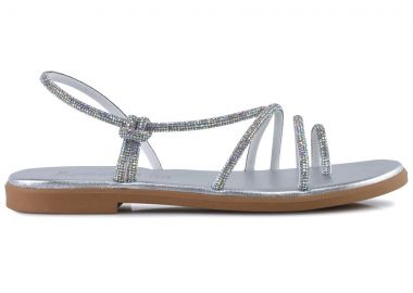 Δερμάτινο ασημί σανδάλι Lady 32 - Lady - 