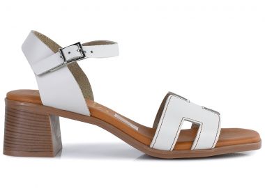 Δερμάτινο εκρού πέδιλο Oh my Sandals 5611 - Oh my sandals - 