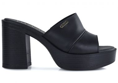 Δερμάτινo μαύρο πέδιλο Harris 236-4305 - Harris - 