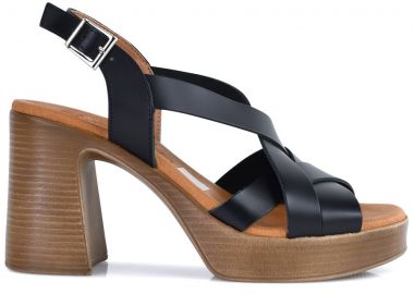 Δερμάτινο μαύρο πέδιλο Oh my Sandals 5645 - Oh my sandals - 