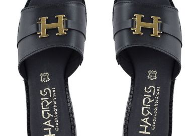 Δερμάτινο μαύρο σανδάλι HARRIS 551-1084 - Harris - 