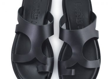 Δερμάτινο μαύρο σανδάλι LADY 101 - Lady - 