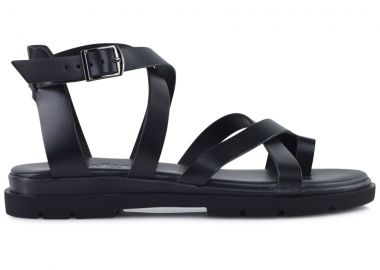 Δερμάτινο μαύρο σανδάλι Lady 610 - Lady - 