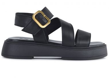 Δερμάτινο μαύρο σανδάλι LADY LD728 - Lady - 