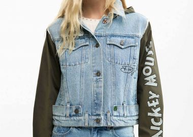 Desigual γυναικείo denim jacket με print 