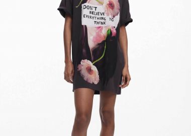 Desigual γυναικείο φόρεμα mini με print 