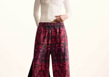 Desigual γυναικείo παντελόνι με floral print Regular Fit 