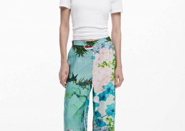Desigual γυναικείο παντελόνι με floral σχέδιο 