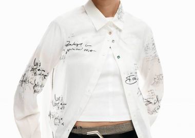 Desigual γυναικείo πουκάμισο με letter print 