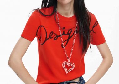 Desigual γυναικείo T-shirt με λογότυπο Regular Fit 