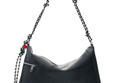 Desigual μαύρη τσάντα ώμου HALF LOGO LEIRIA 26SAXP66 - Desigual - 