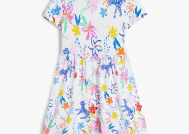 Desigual παιδικό φόρεμα με all-over print - 25SGVK03 Λευκό - DESIGUAL - 