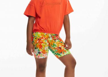 Desigual παιδικό κολάν με floral print - 25SGKK03 Πολύχρωμο - DESIGUAL - 