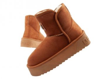 DFranklin women's winter snow boots fashionable fur lined brown ankle boots - D.Franklin - 