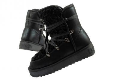 DFranklin women's winter snow boots fashionable fur lining black high - D.Franklin - 
